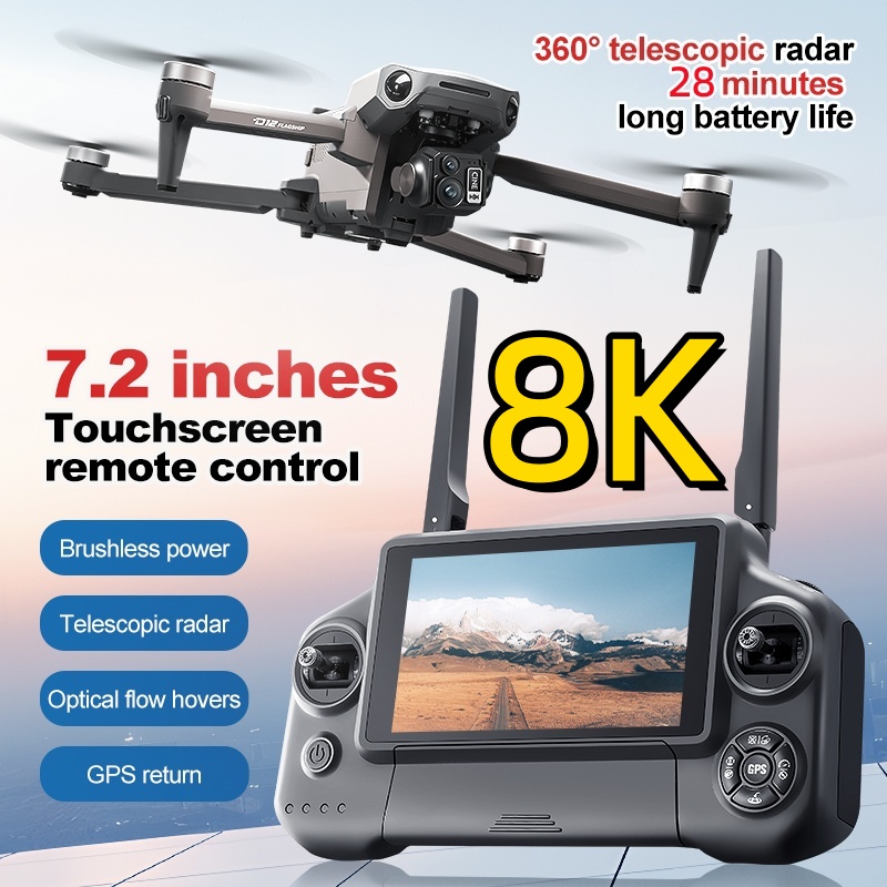Drone Gps Mount - Drone RC Quadricóptero 8K com Gimbal