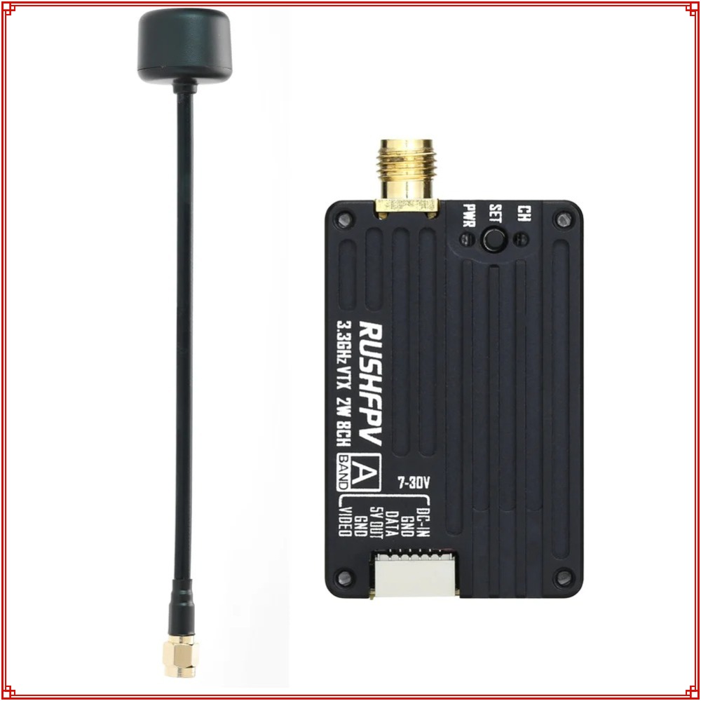 Drone Antenna - Novo Transmissor RUSHFPV 3.3G 2W VTX