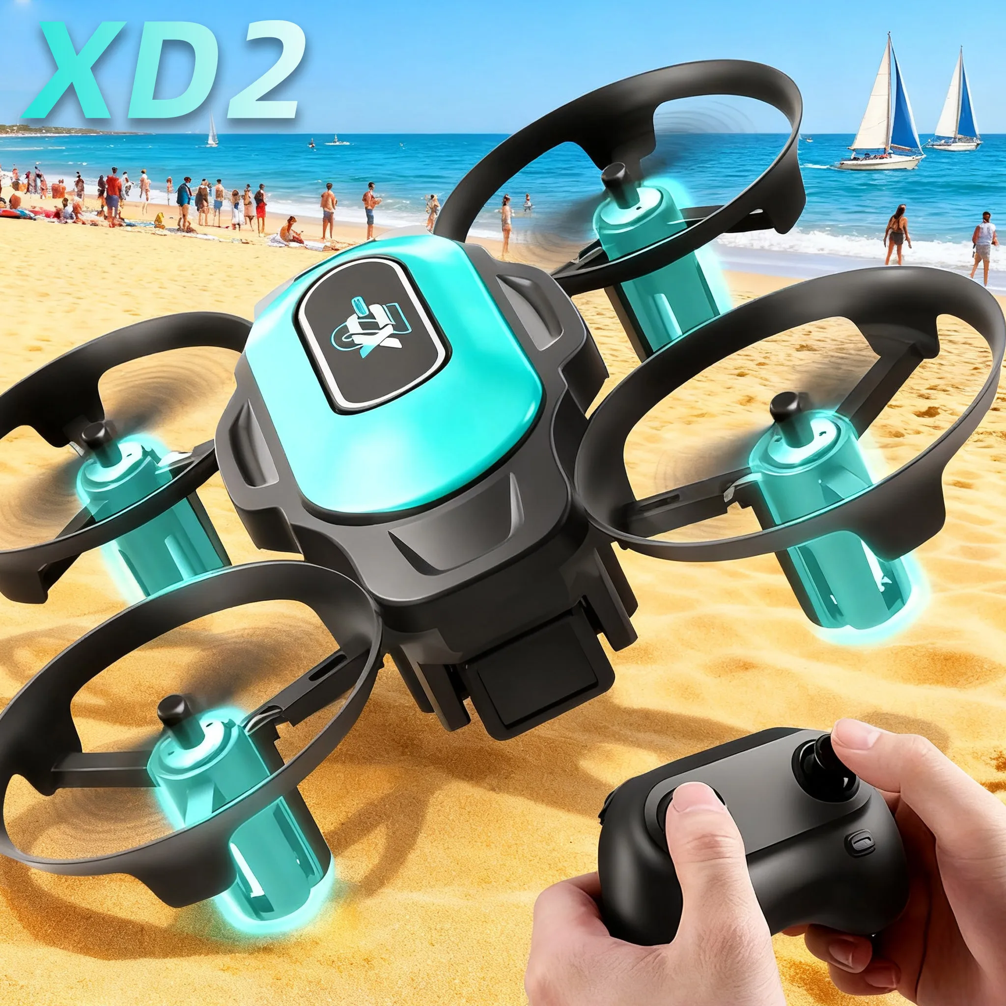 Drone Led Light - Mini Drone XD2, 360 ° Acrobacias