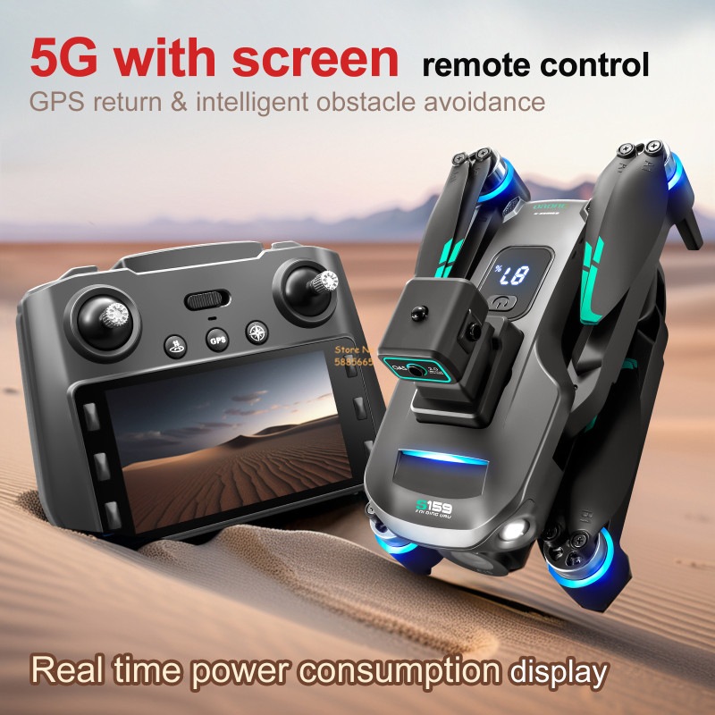8k câmera dupla 5g wifi fpv co - Drone Gps Module avaliação e preço