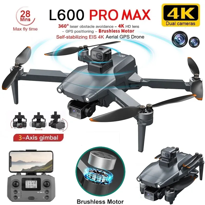 L600 pro max gps drone profiss - Drone Gimbal avaliação e preço