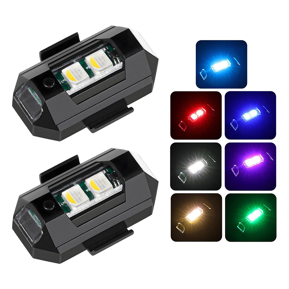 2 pces mini luzes estroboscópi - Drone Led Light avaliação e preço