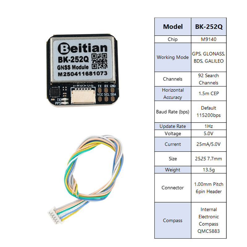 Beitian BK-252Q GPS GNSS Módul - Drone Compass avaliação e preço