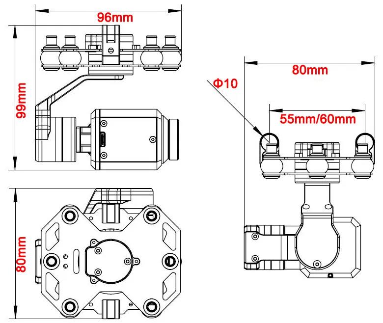 Gimbal Tarot TL3T20 de 3 Eixos - Drone Camera avaliação e preço
