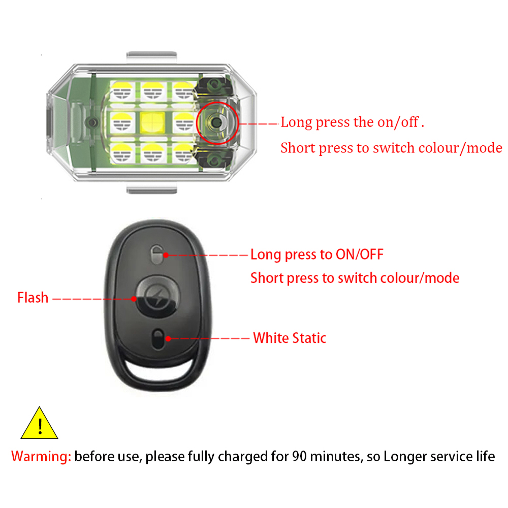 1/2/4 pces sem fio led drone l - Drone Led Light avaliação e preço